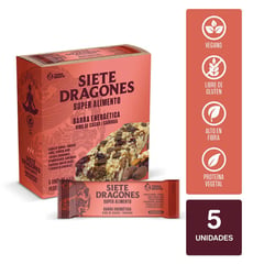 SIETE DRAGONES - Barra Cacao & Canihua 25 g x 5 Unidades