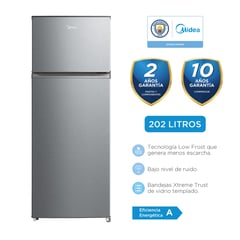 MIDEA - Refrigeradora 210L Silver 2 Pts