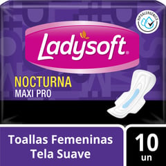 LADYSOFT - Toalla Higienica Nocturna Maxi Pro x 10 Unidades