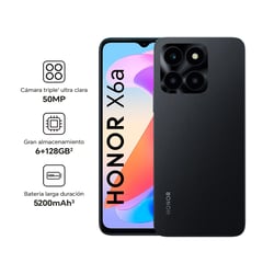 HONOR - Smartphone Honor X6A 4GB+128GB Negro