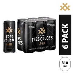 TRES CRUCES - 6PACK LAGER LT X 310 ML