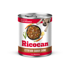 RICOCAN - Estofado Sabor Carne Ricocan Adulto Razas Pequeñas Lata 290 Gr