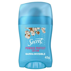 SECRET - Desodorante Antitranspirante Secret en barra invisible Powder Protect Cotton 45 g
