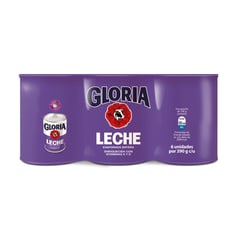 GLORIA - Sixpack Leche Evaporada Entera 390 g