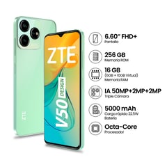 ZTE - Smartphone Zte V50 Design 6Gb 256Gb Verde