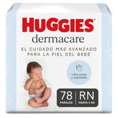HUGGIES - Pañal Dermacare Rn Huggies Bolsa 78 und